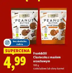 Lidl Ciasteczka z masłem orzechowym o smaku słony karmel Frank&Oli oferta