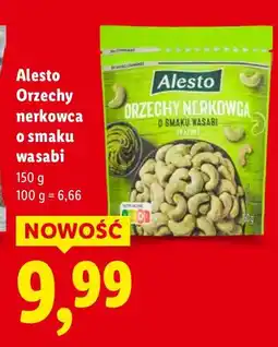 Lidl Orzechy nerkowca o smaku wasabi Alesto oferta