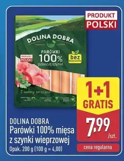 ALDI Parówki 100% mięsa z szynki wieprzowej Dolina Dobra oferta
