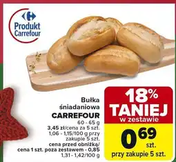 Carrefour Market Bułka śniadaniowa 60-65 g Carrefour oferta
