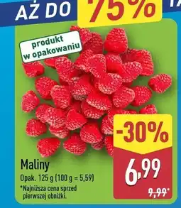 ALDI Maliny opak. 125 g Aldi oferta