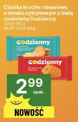 Delikatesy Centrum Ciastka kruche deserowe o smaku cytrynowym z białą czekoladą Codzienny oferta