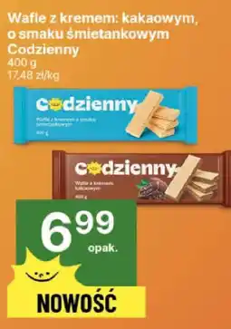 Delikatesy Centrum Wafle z kremem kakaowym, o smaku śmietankowym Codzienny oferta