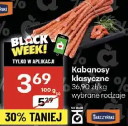 Delikatesy Centrum Kabanosy klasyczne wybrane rodzaje Tarczyński oferta