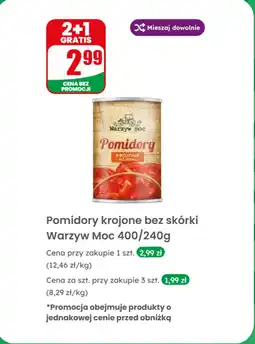 Dino Pomidory krojone bez skórki Warzyw Moc oferta