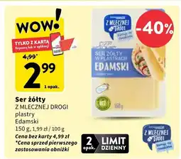 Intermarche Ser żółty plastry Edamski 150 g Z Mlecznej Drogi oferta
