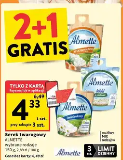 Intermarche Serek twarogowy wybrane rodzaje Almette oferta