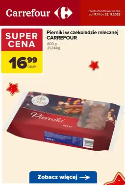 Carrefour Pierniki w czekoladzie mlecznej Carrefour oferta