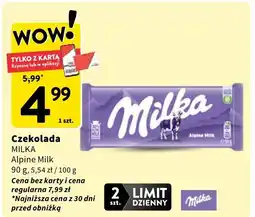 Intermarche Czekolada Alpine Milk 90 g Milka oferta