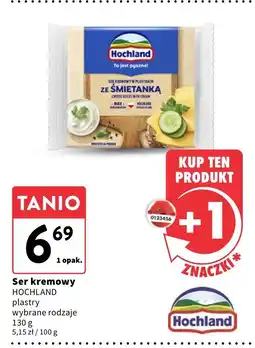 Intermarche Ser kremowy plastry wybrane rodzaje Hochland oferta