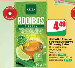 Dino Herbatka Rooibos z trawą cytrynową i limonką Astra oferta