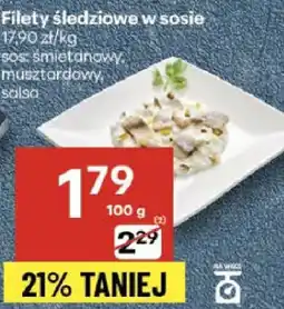 Delikatesy Centrum Filety śledziowe w sosie: soc. śmietanowy, musztardowy, salsa Delikatesy Centrum oferta