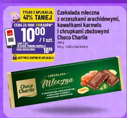 Polomarket Czekolada mleczna Choco Charlie z orzeszkami arachidowymi, kawałkami karmelu i chrupkami zbożowymi oferta