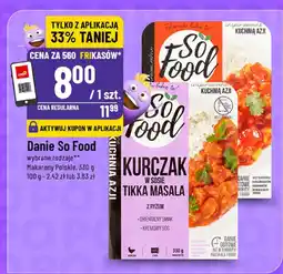 Polomarket Danie So Food wybrane rodzaje Makarony Polskie kurczak tikka masala oferta