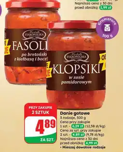Dino Danie gotowe Fasola po bretońsku i Klopsiki w sosie pomidorowym Kuchnia Staropolska oferta
