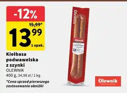Intermarche Kiełbasa podwawelska z szynki Olewnik oferta