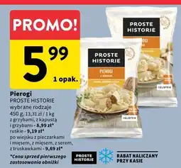 Intermarche Pierogi wybrane rodzaje Proste Historie oferta