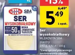 Intermarche Ser wysokobiałkowy plastry Mlekovita SBA oferta