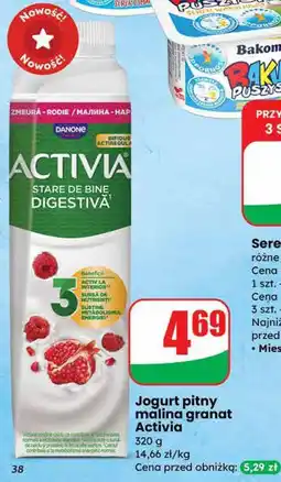 Dino Jogurt pitny malina granat Activia oferta