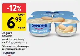 Intermarche Jogurt smak biszkoptowy 4-pack Danone oferta