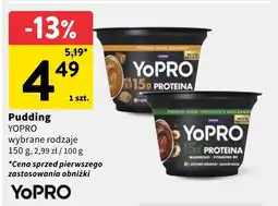 Intermarche Pudding wybrane rodzaje YoPro oferta