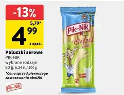 Intermarche Paluszki serowe wybrane rodzaje Pik-Nik oferta