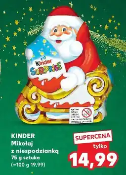 Kaufland Figurka czekoladowa Kinder Mikołaj z niespodzianką 75g oferta