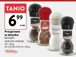Intermarche Przyprawa w młynku wybrane rodzaje Kotanyi oferta