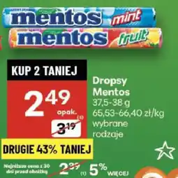 Delikatesy Centrum Dropsy Mentos Mint/Fruit oferta
