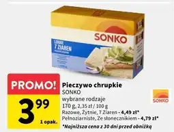 Intermarche Pieczywo chrupkie wybrane rodzaje Sonko oferta