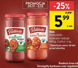Intermarche Sos wybrane rodzaje Pudliszki oferta