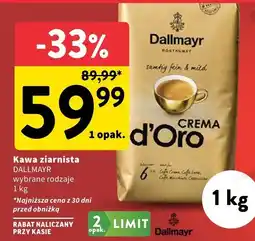 Intermarche Kawa ziarnista d'Oro Crema 1 kg Dallmayr oferta