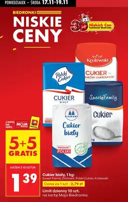 Biedronka Cukier 1kg Królewski oferta
