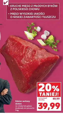 Kaufland Mięso udziec wołowy ekstra na roladę lub gulasz 1 kg Kaufland oferta