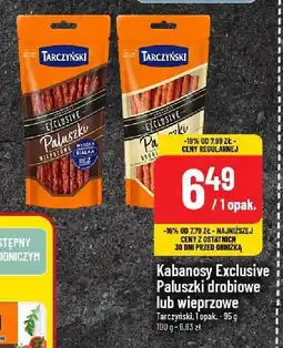 Polomarket Kabanosy Exclusive Paluszki drobiowe lub wieprzowe Tarczyński oferta