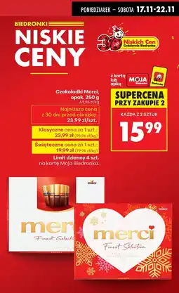 Biedronka Czekoladki Finest Selection Merci oferta