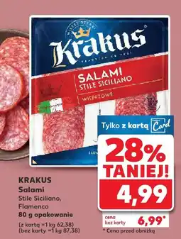 Kaufland Salami Stile Siciliano wieprzowe 80g Krakus oferta