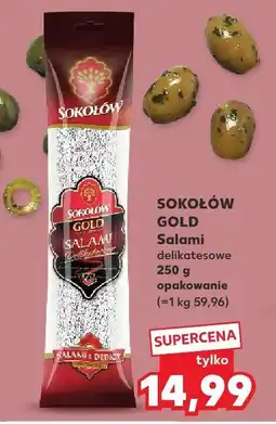 Kaufland Salami Gold delikatesowe 250 g Sokołów oferta