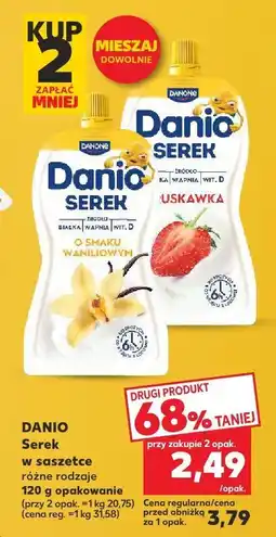 Kaufland Serek Danio w saszetce 120 g, różne rodzaje Danone oferta
