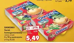Kaufland Serek homogenizowany Danonki 4x90 g, różne smaki Danone oferta