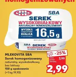 Kaufland Serek homogenizowany naturalny 150 g Mlekovita SBA oferta