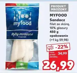 Kaufland Sandacz filet ze skórą 10% glazury Myfood oferta