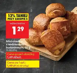 Biedronka Mini ciastko z nadzieniem budyniowym Biedronka oferta
