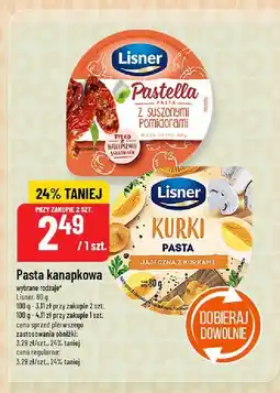 Polomarket Pasta kanapkowa Lisner Kurki Pasta Jajeczna z Kurkami oferta