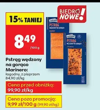 Biedronka Pstrąg wędzony na gorąco łagodny Marinero oferta
