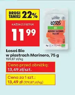 Biedronka Łosoś Bio w plastrach Marinero oferta