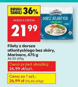 Biedronka Filety z dorsza atlantyckiego bez skóry Marinero oferta