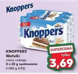 Kaufland Wafelki Knoppers różne rodzaje 3 x 25 g oferta