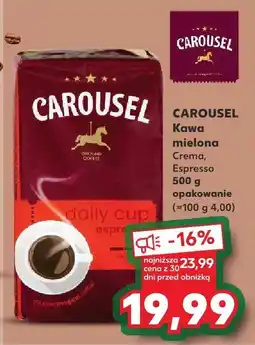 Kaufland Kawa mielona Crema, Espresso 500 g CAROUSEL oferta