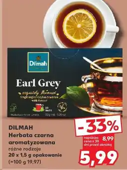 Kaufland Herbata czarna aromatyzowana różne rodzaje 20 x 1,5 g DILMAH oferta